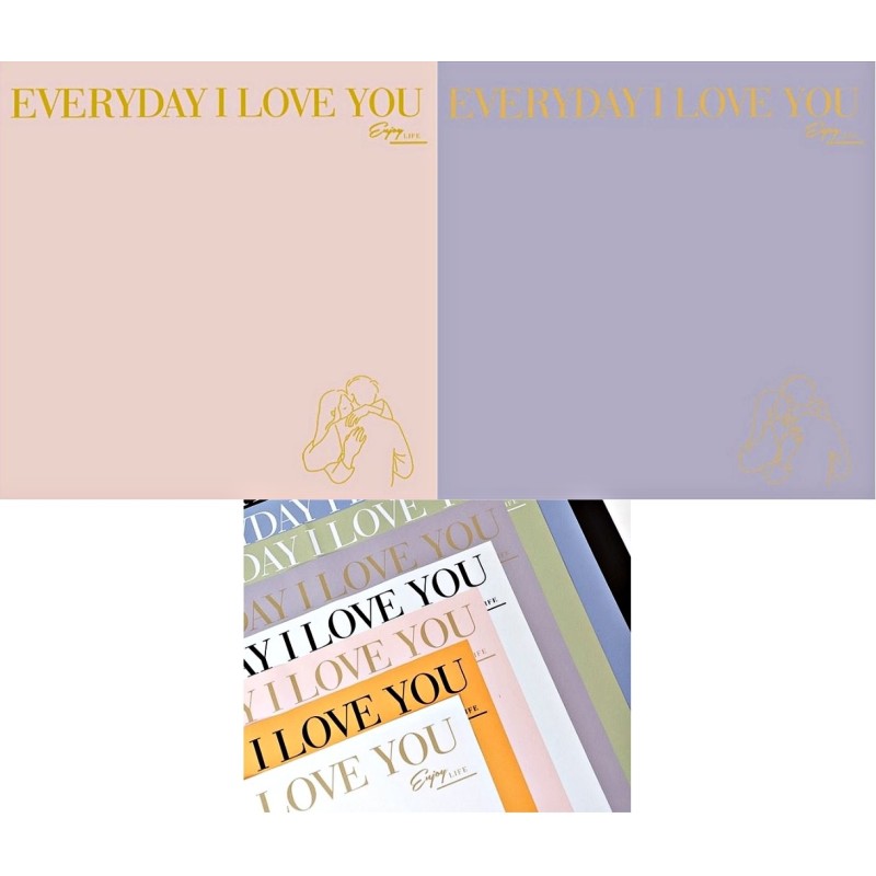 Корейска хартия на листи / LOVE YOU х 20 бр.