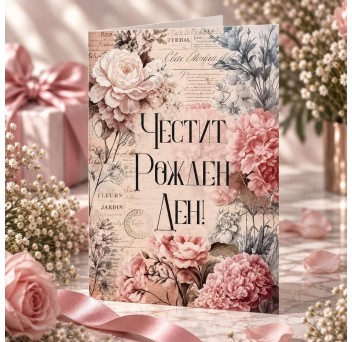 Картичка с пожелние / "Честит Рожден Ден" *МОДЕЛ 10