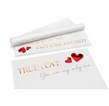 Корейска хартия на листи / TRUE LOVE ♥ x 15 бр.