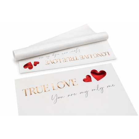 Корейска хартия на листи / TRUE LOVE ♥ x 15 бр.