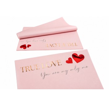 Корейска хартия на листи / TRUE LOVE ♥ x 15 бр.