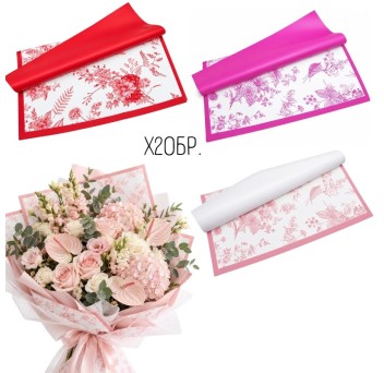Корейска хартия на листи *дебел кант /  JAPONICA FLOWERS x 20 бр