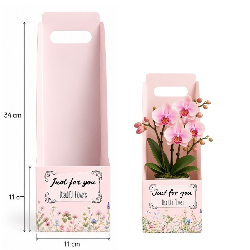 Сгъваема торбичка/кутия *JUST FOR YOU ~ Beautiful Flowers х 10 бр.
